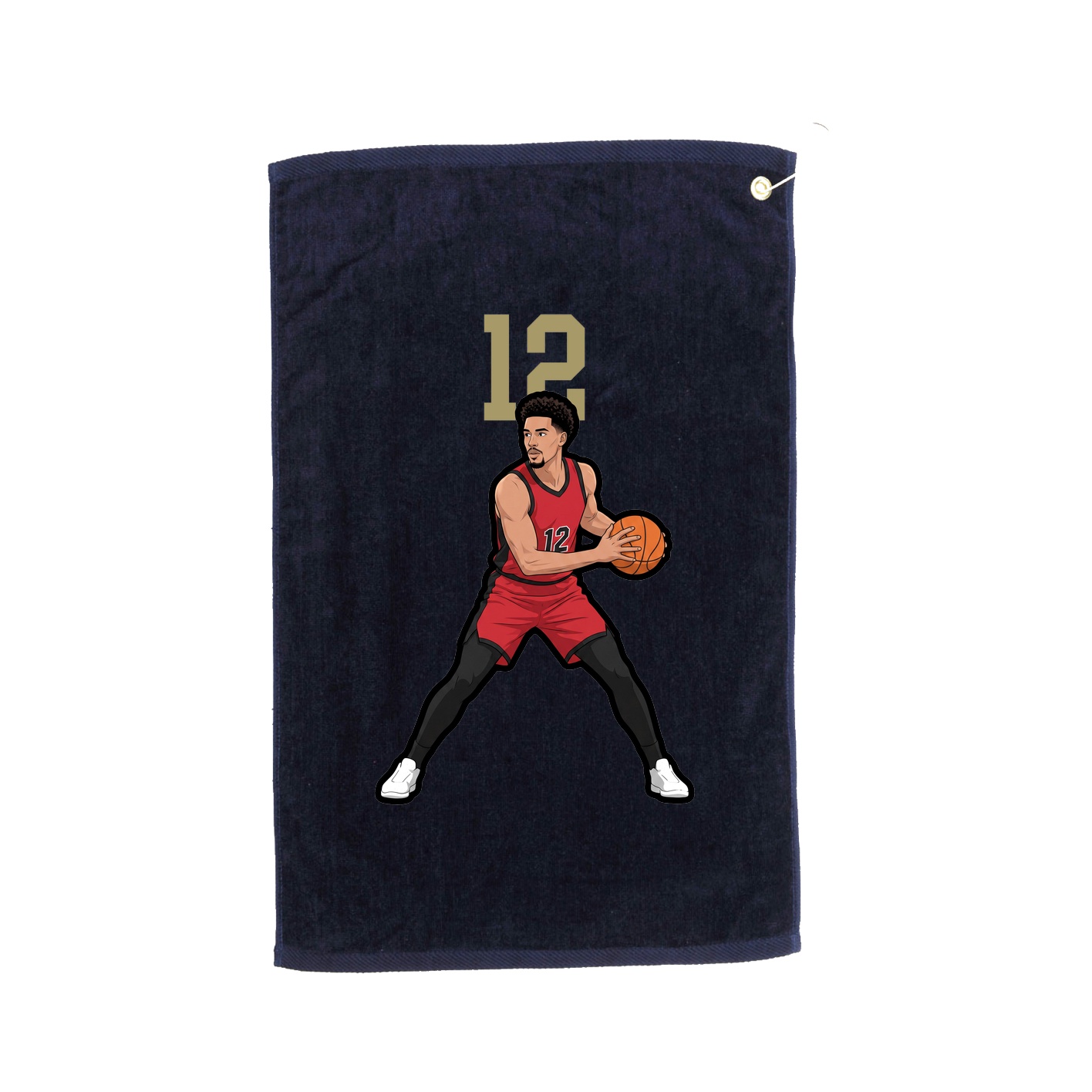 Golf Towel — Number Top in Navy
