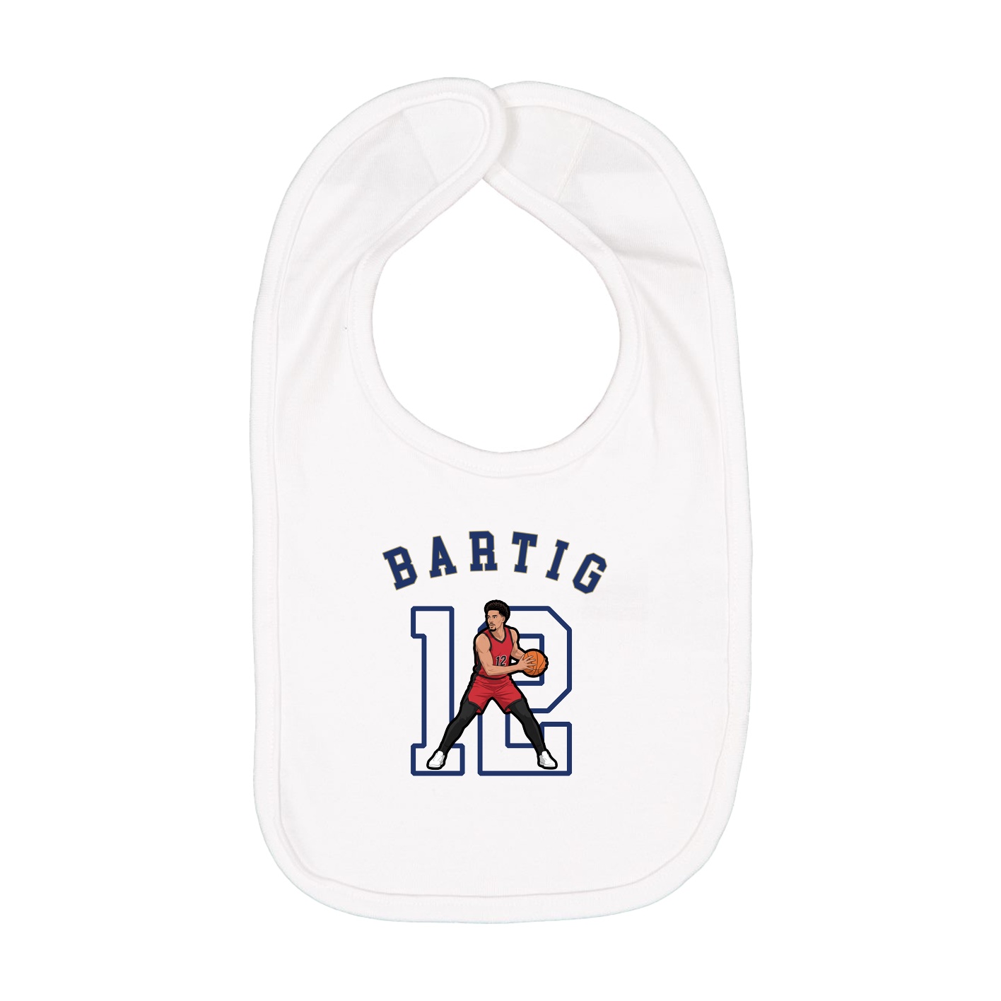 Infant Bib — Shirsey Arch in White