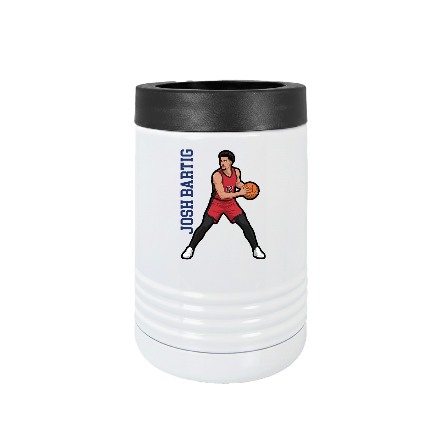 Beverage Holder — Name Vertical in White