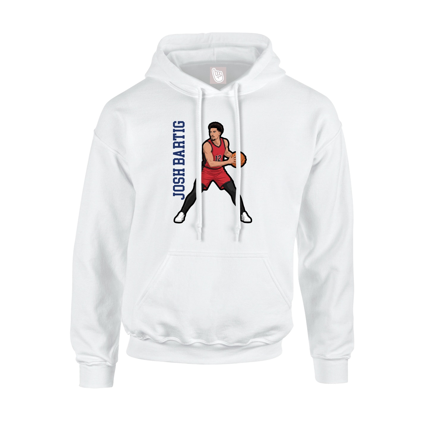 Hoodie — Name Vertical in White