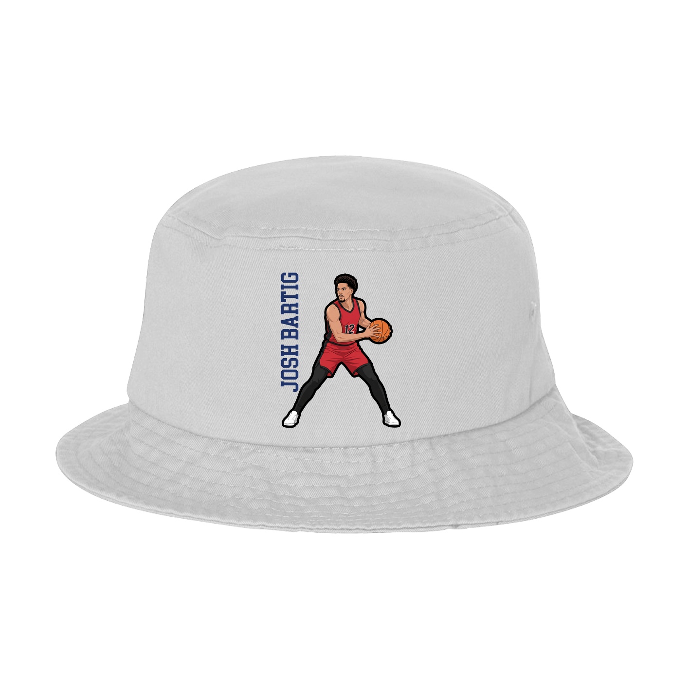 Bucket Cap — Name Vertical in White