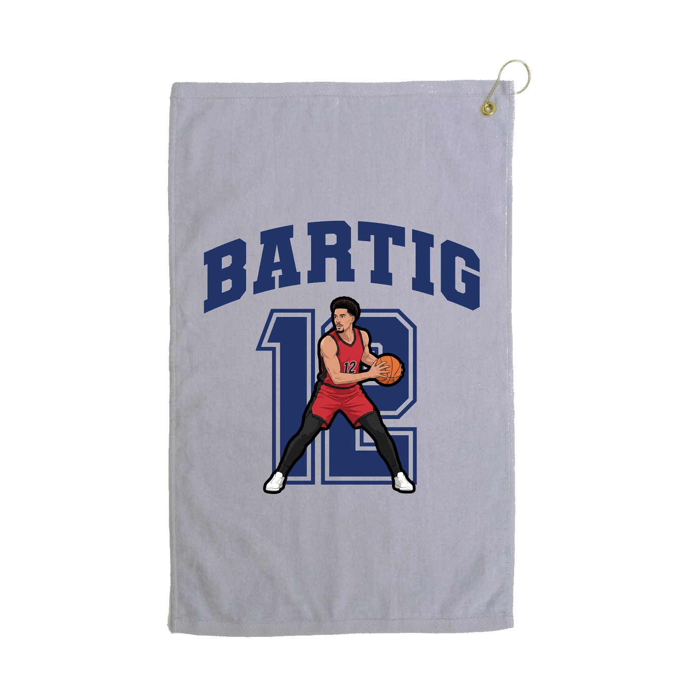 Golf Towel — Number in Grey