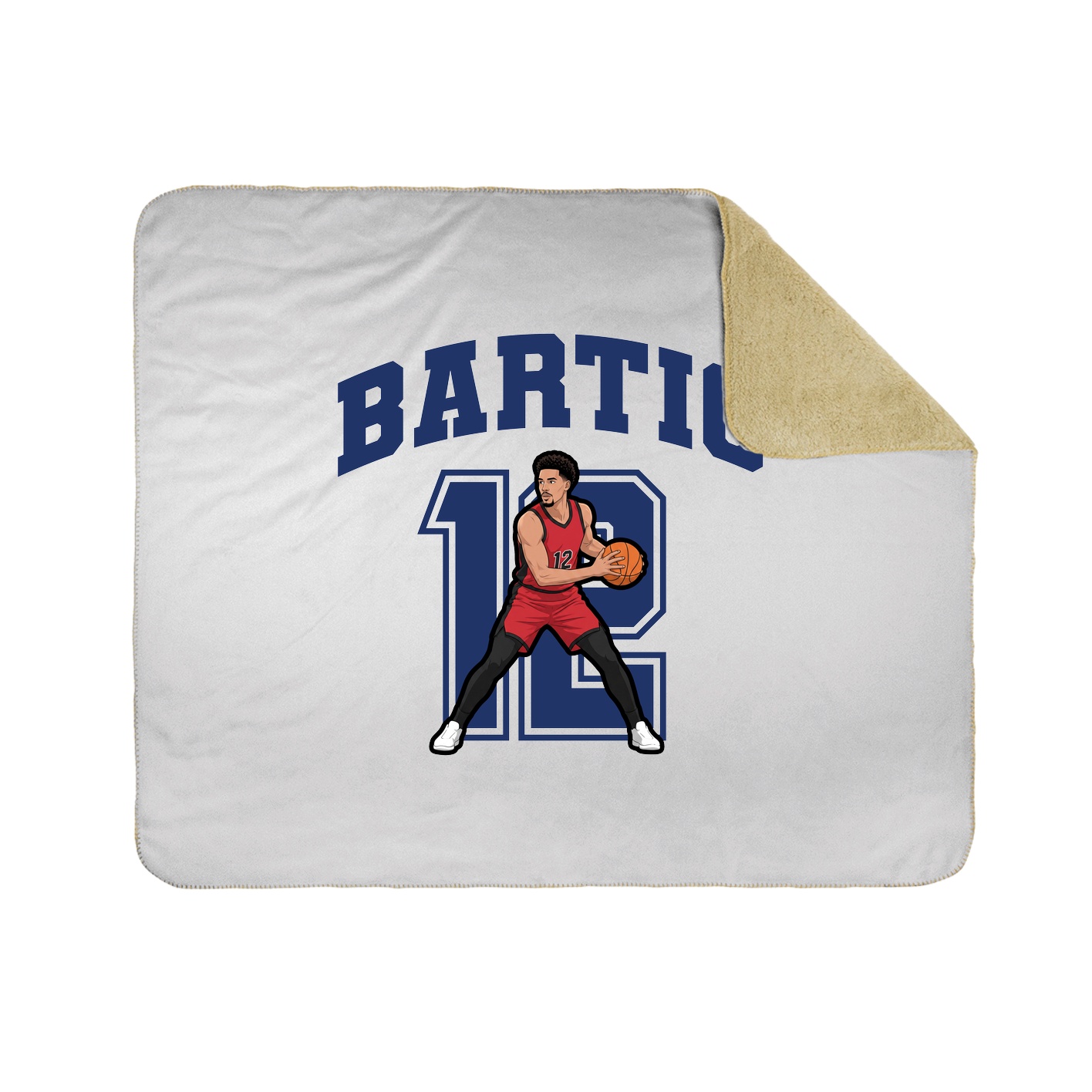 Throw Blanket — Number in White