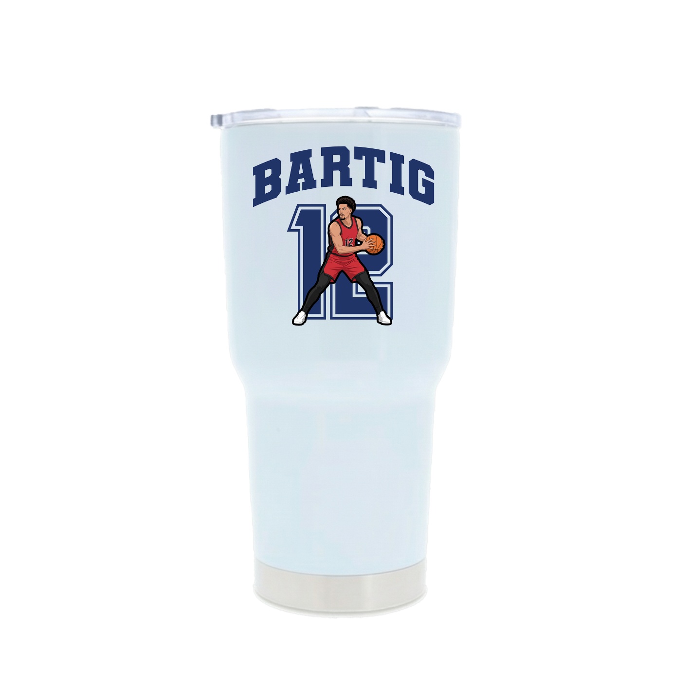 30oz Stainless Steel Tumbler — Number in White