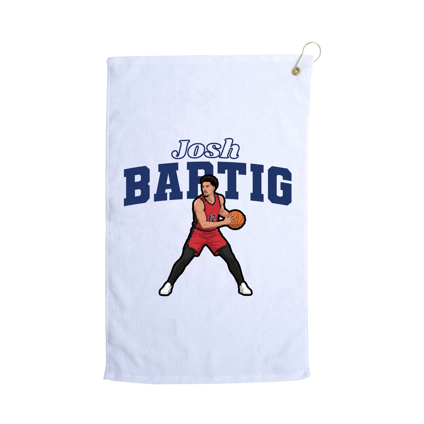 Golf Towel — Name Arch in White