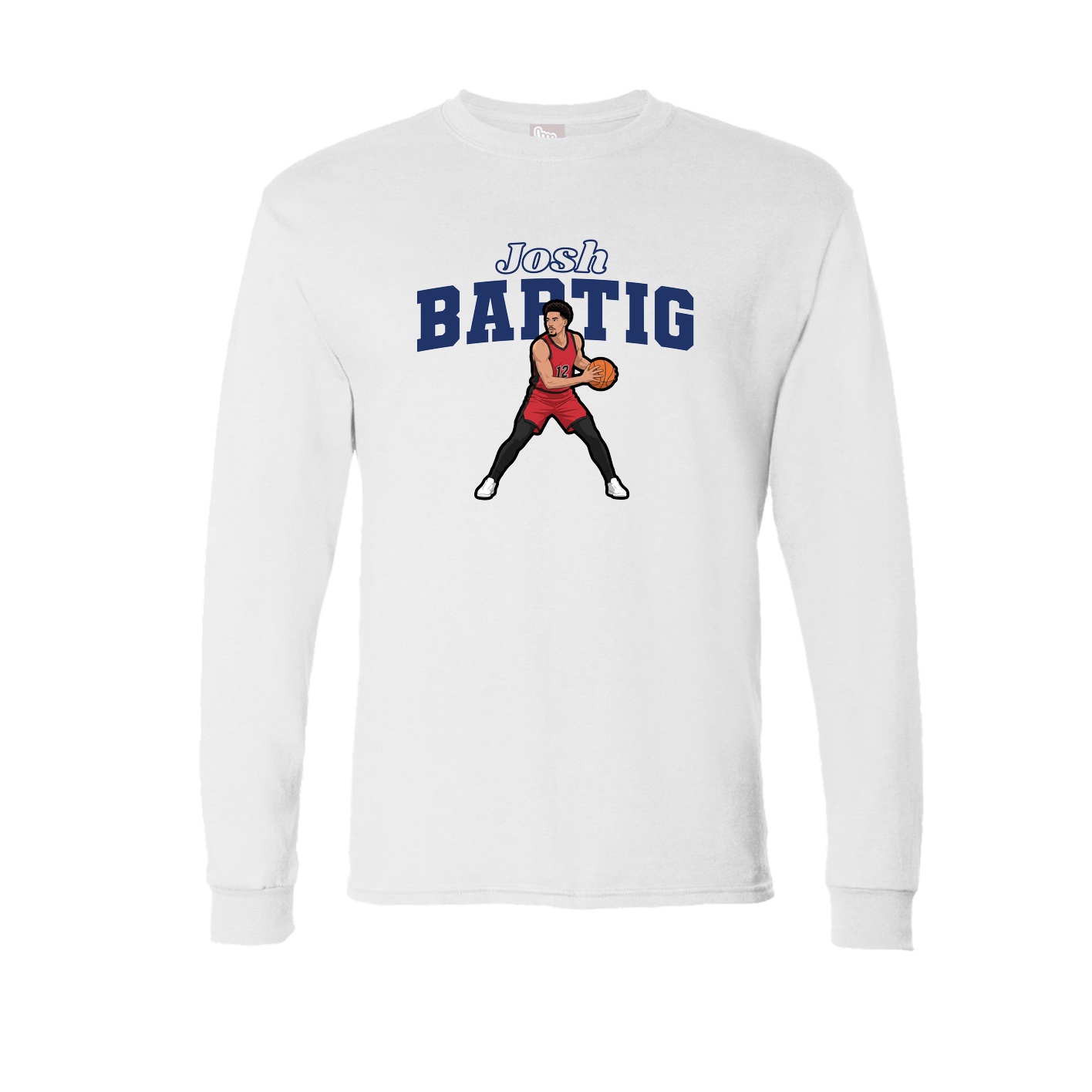 Long Sleeve Tee — Name Arch in White