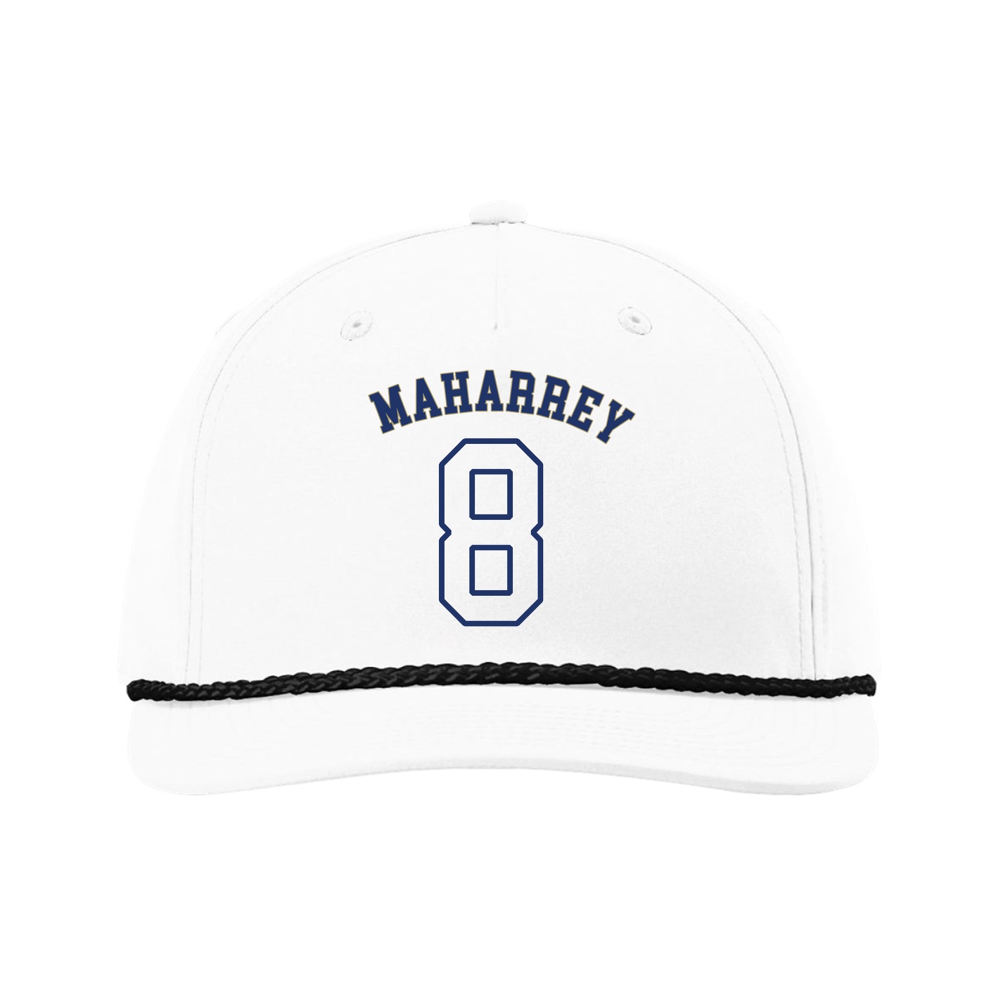Five-Panel Classic Rope Cap — Shirsey Arch in White