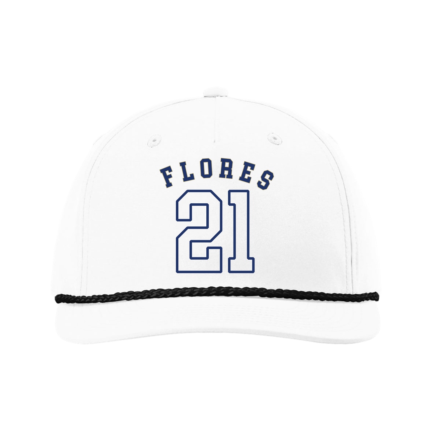 Five-Panel Classic Rope Cap — Shirsey Arch in White