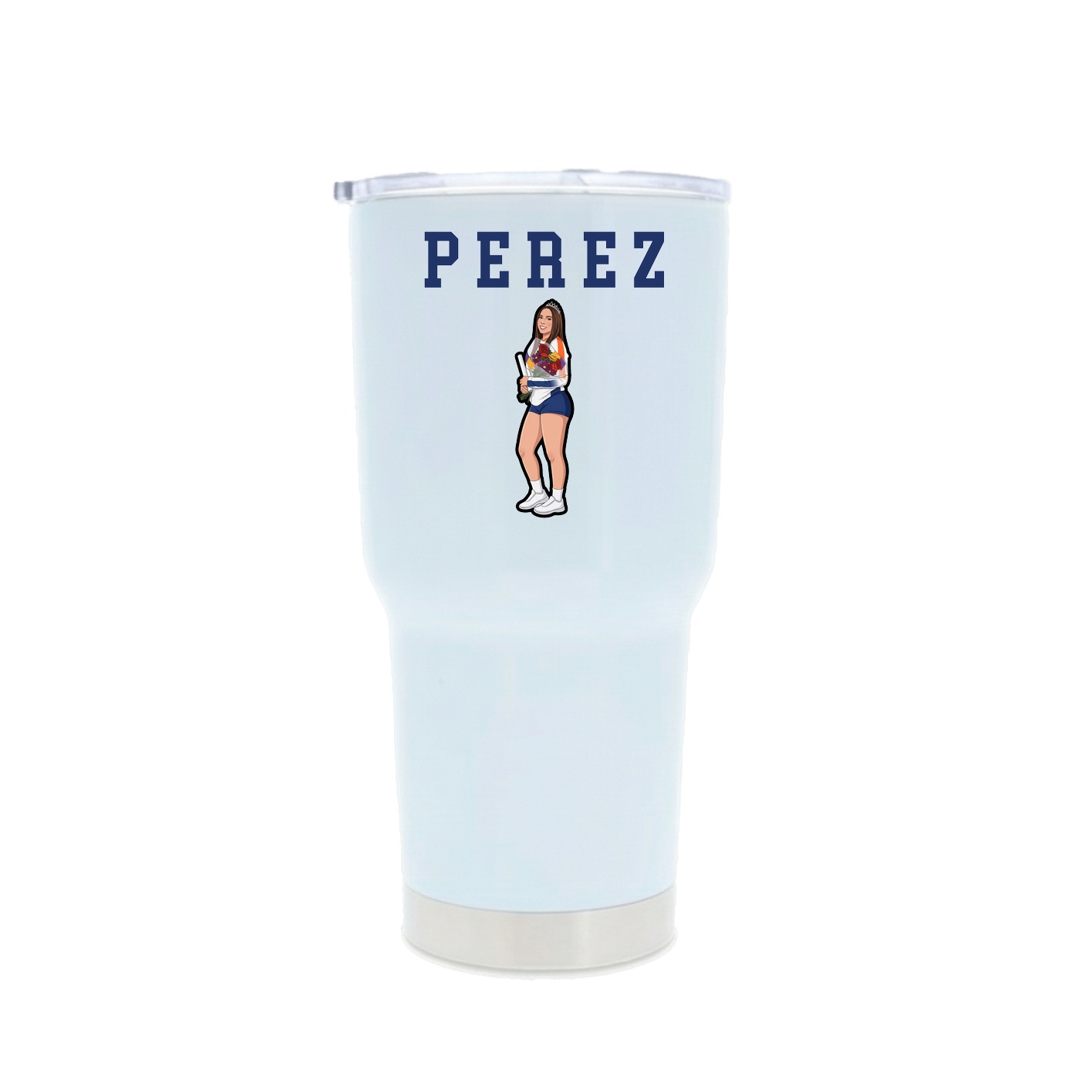 30oz Stainless Steel Tumbler — Shirsey in White