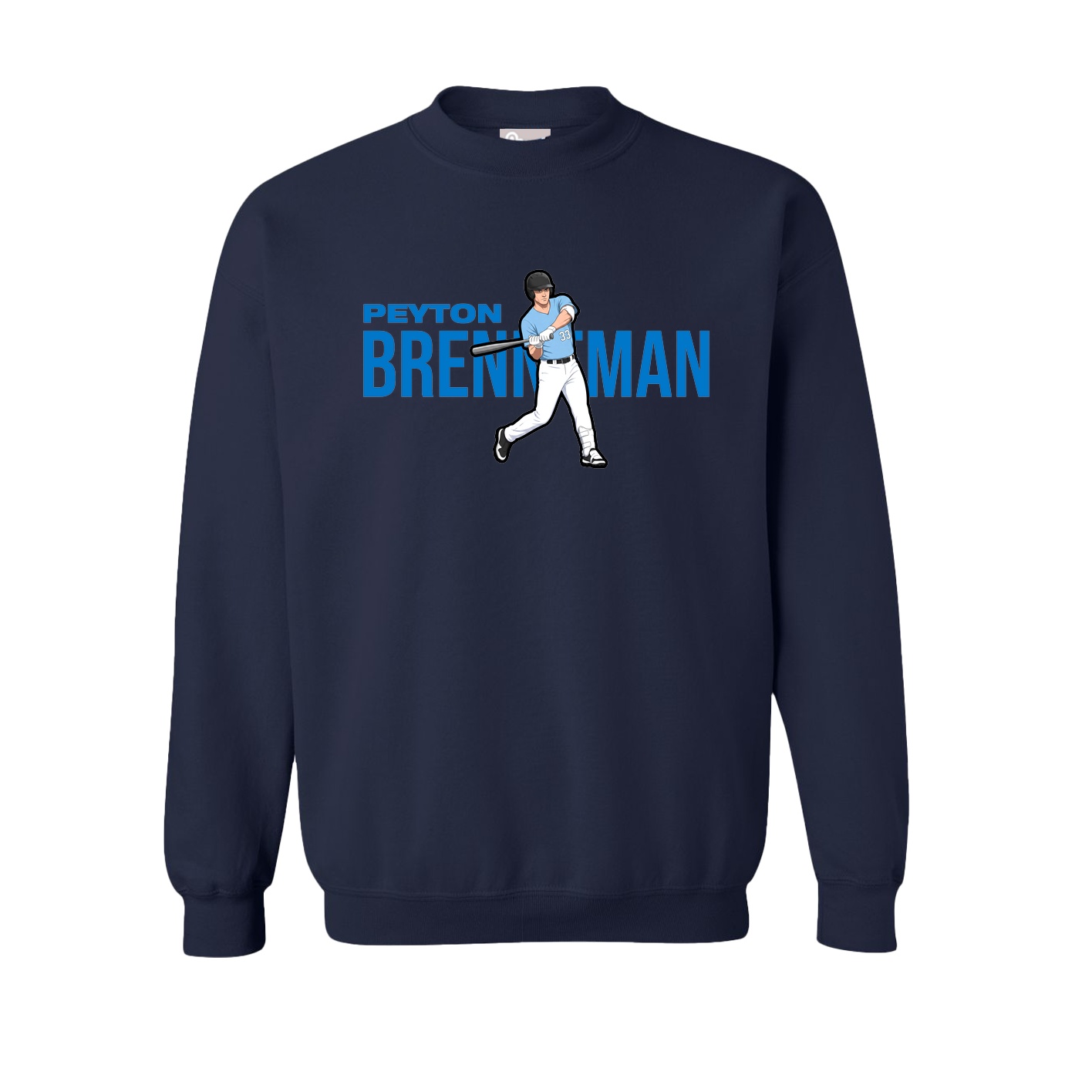 Fleece Crew — Player Name in Navy