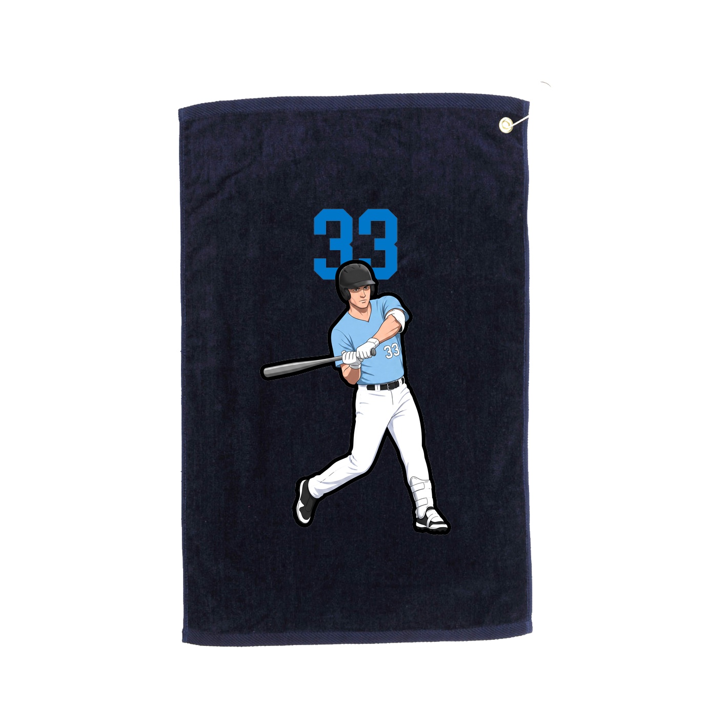 Golf Towel — Number Top in Navy