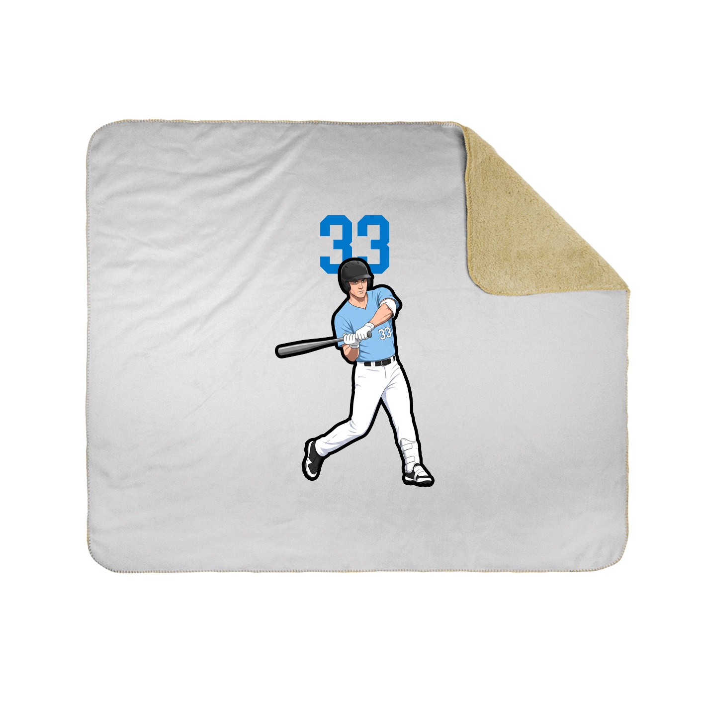 Throw Blanket — Number Top in White