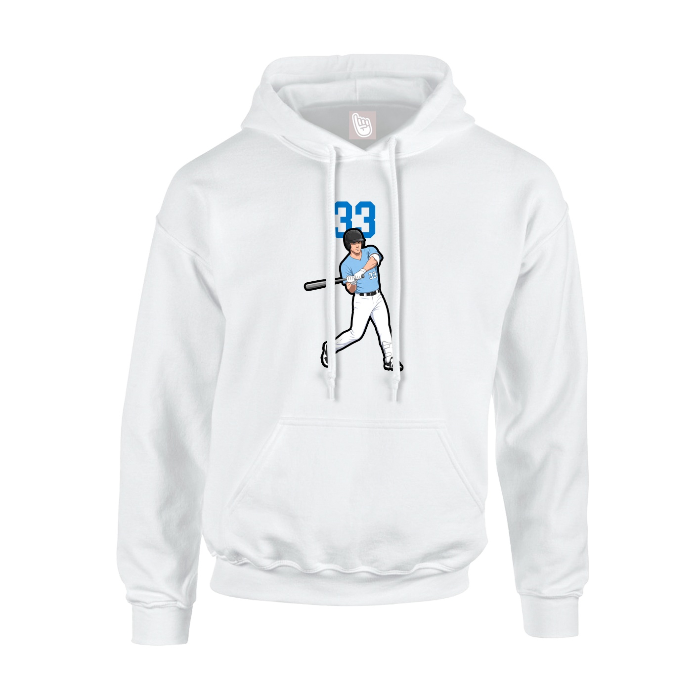 Hoodie — Number Top in White