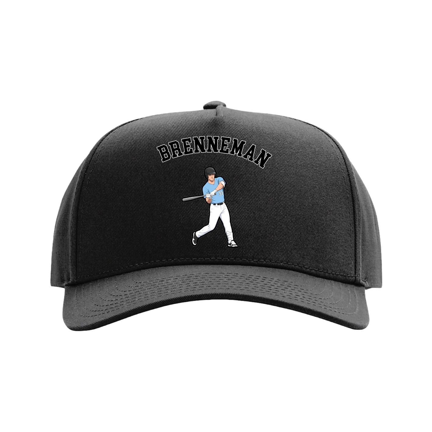 Full Fabric Five-Panel Champ Cap — Shirsey Arch in Black