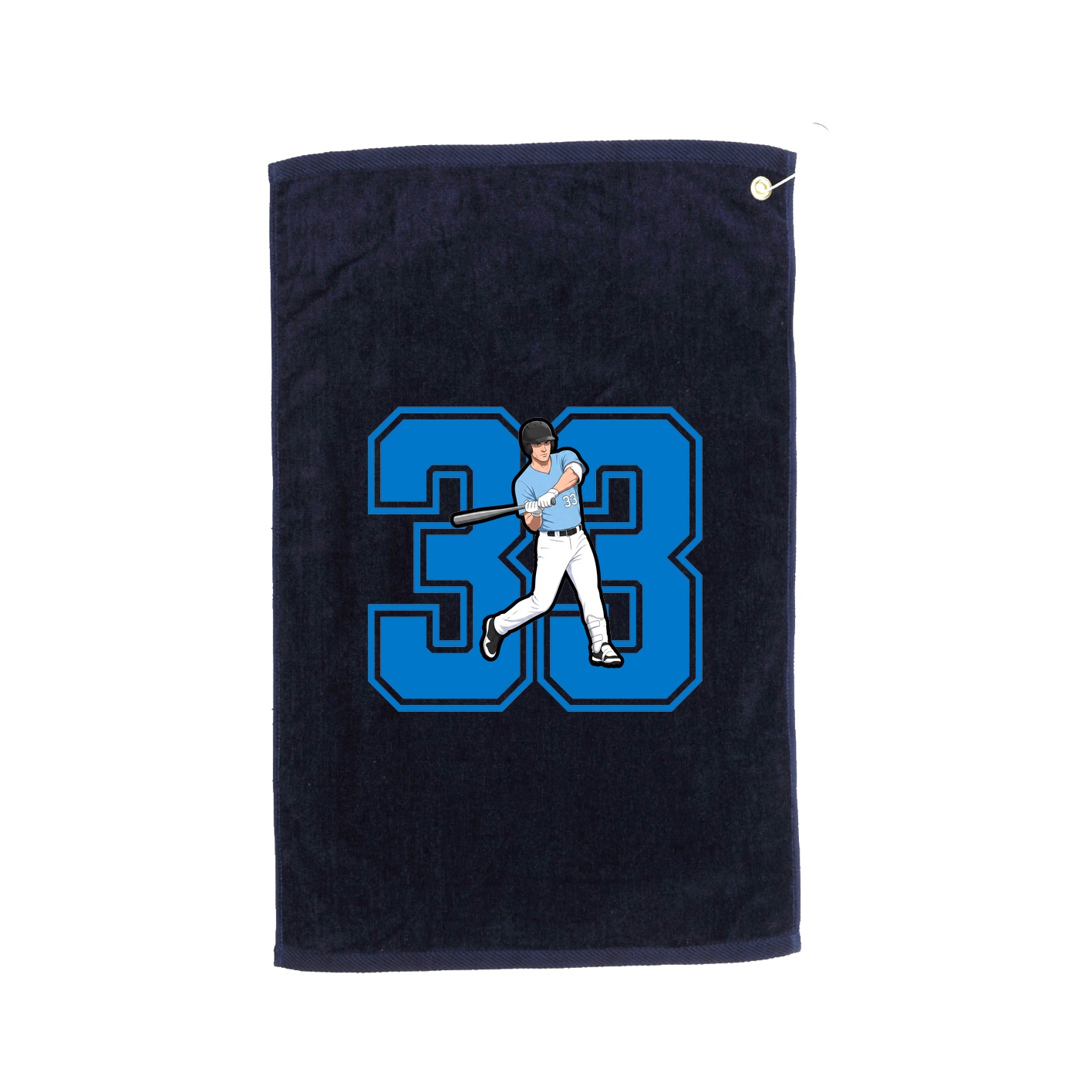 Golf Towel — Number in Navy