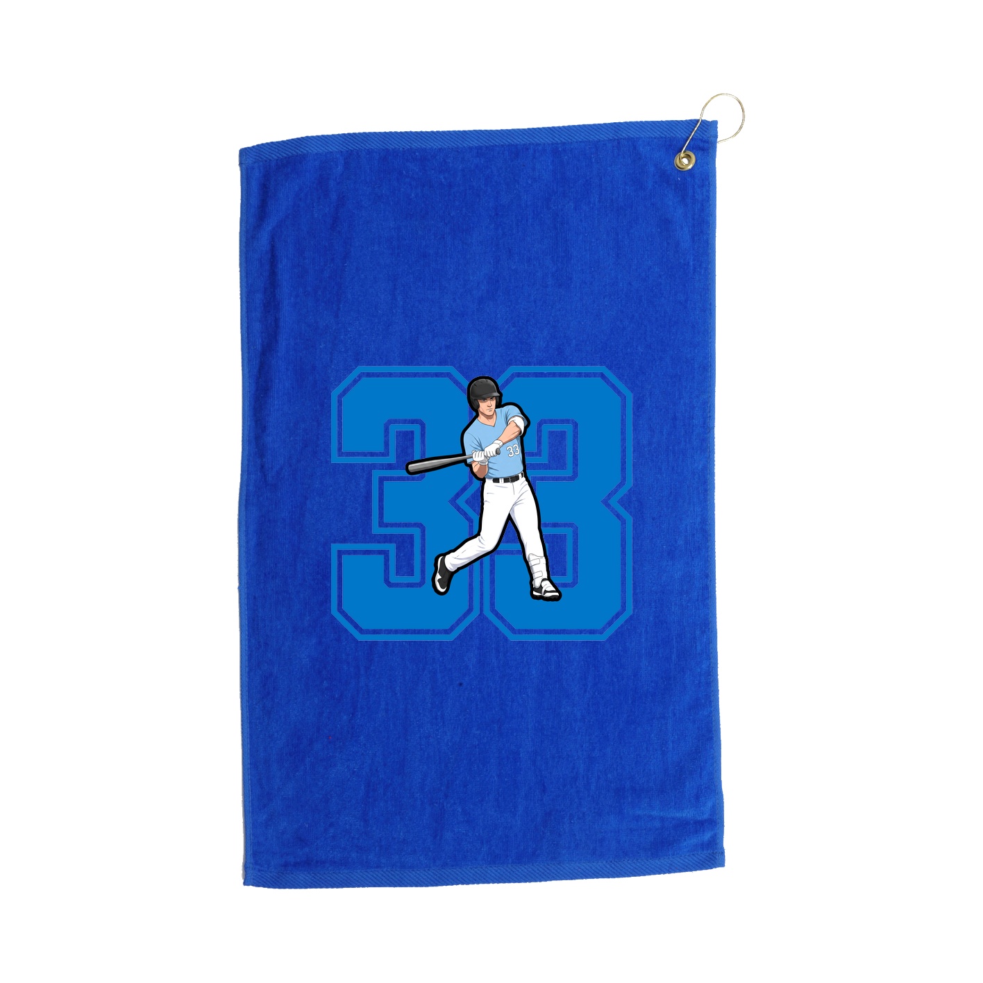 Golf Towel — Number in Royal