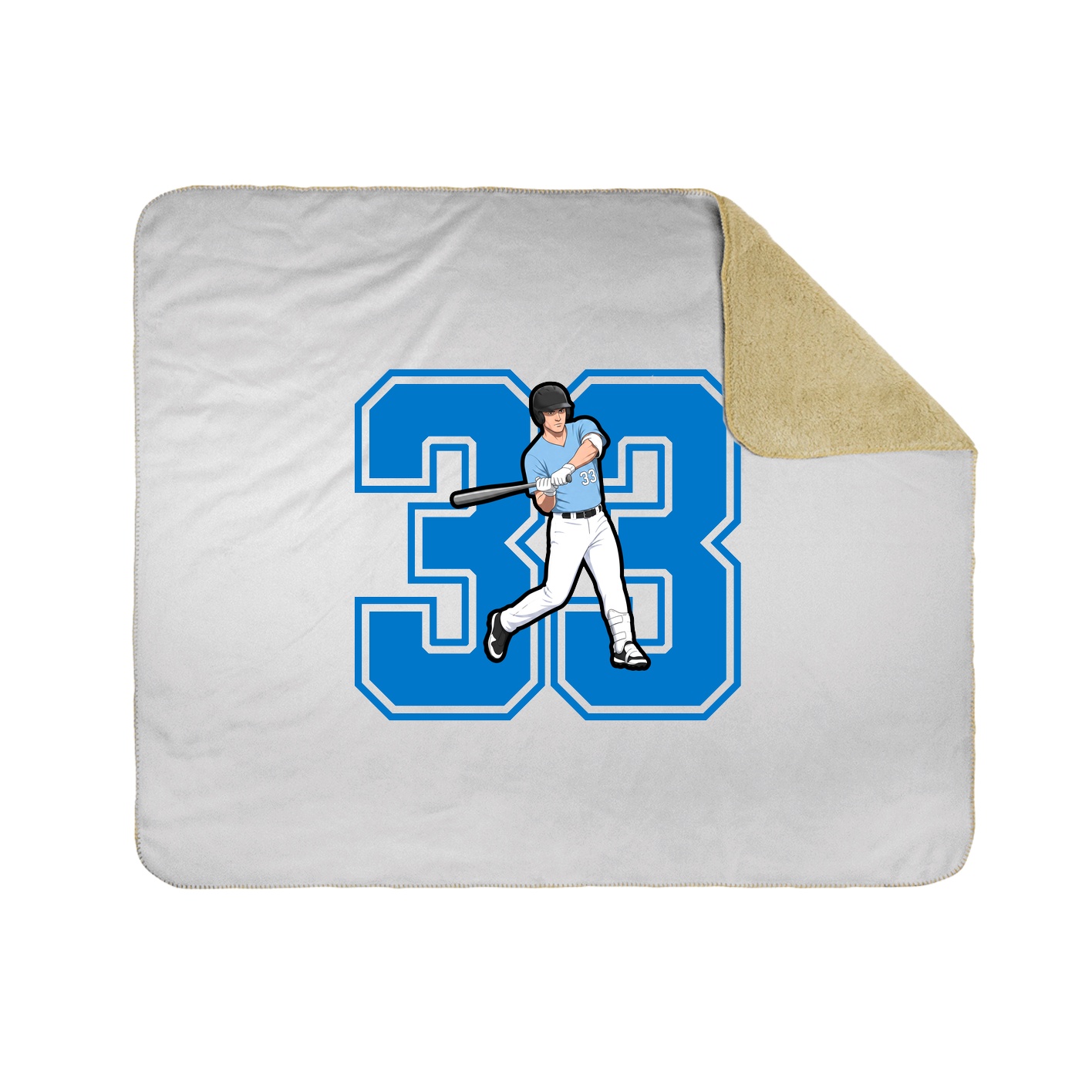 Throw Blanket — Number in White