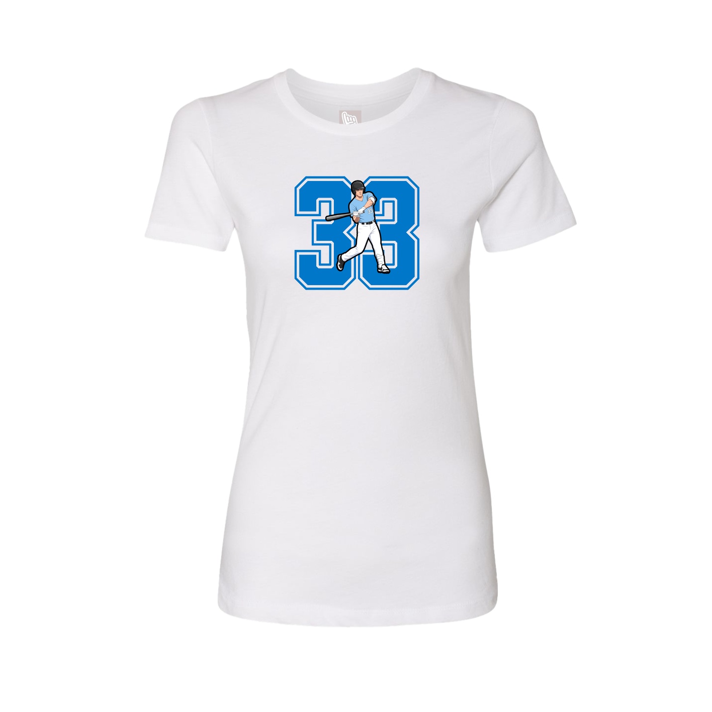 Womens Tee — Number in White