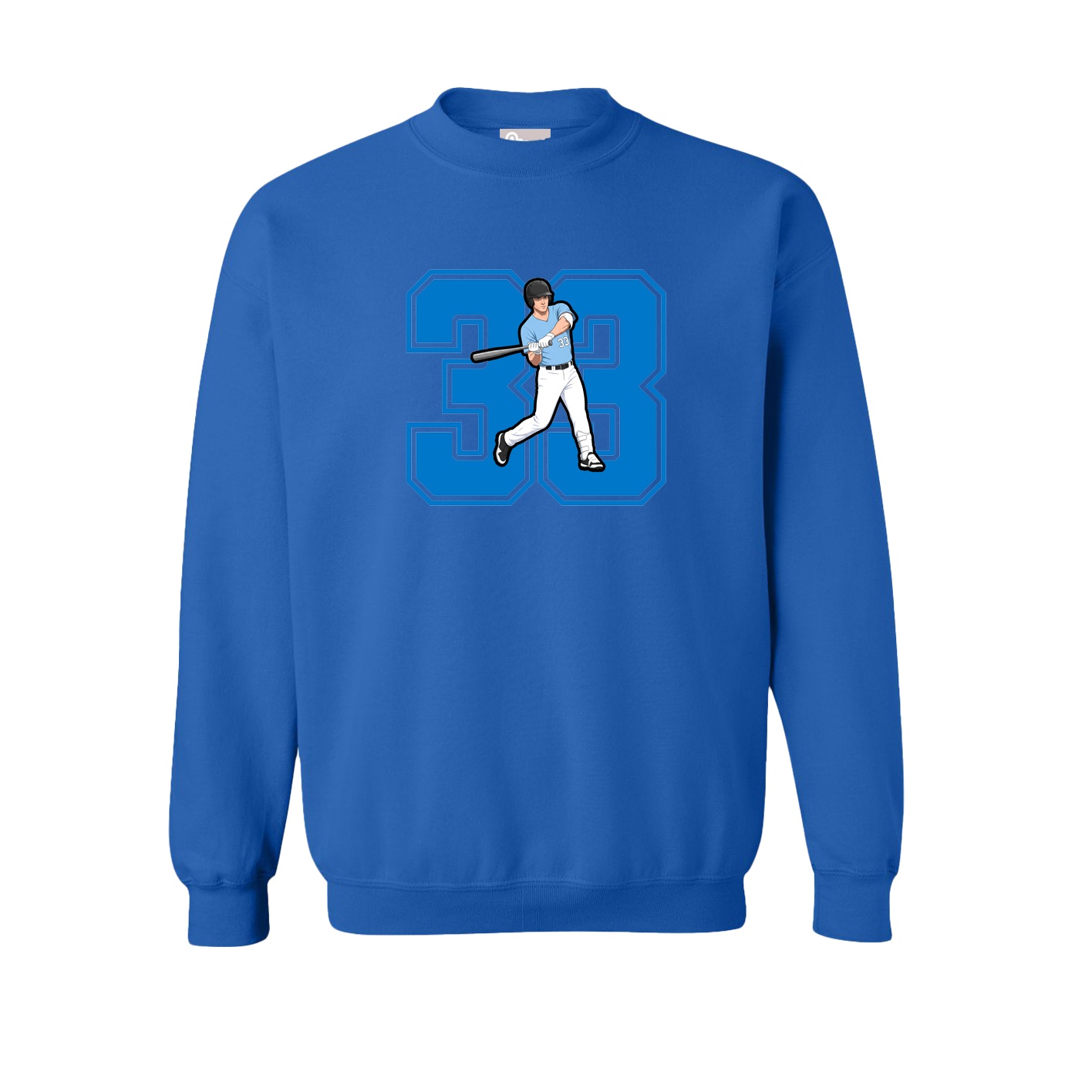 Fleece Crew — Number in Royal