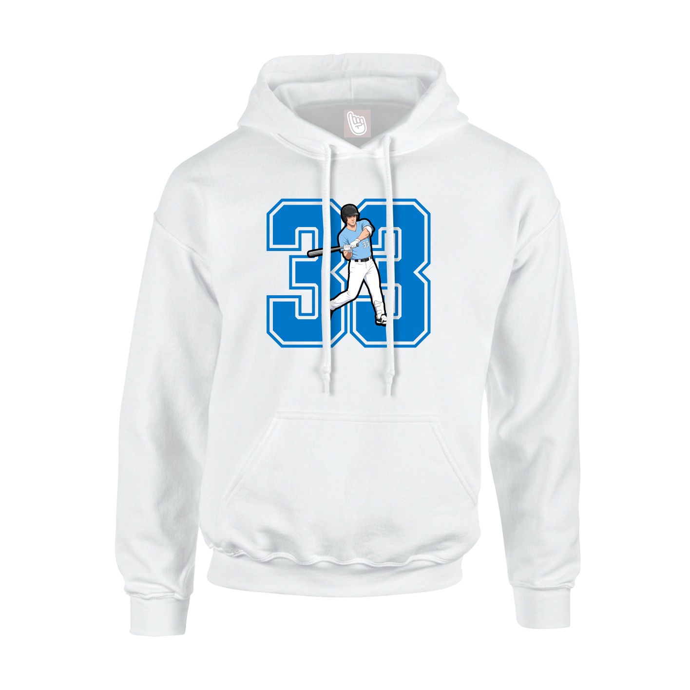 Youth Hoodie — Number in White