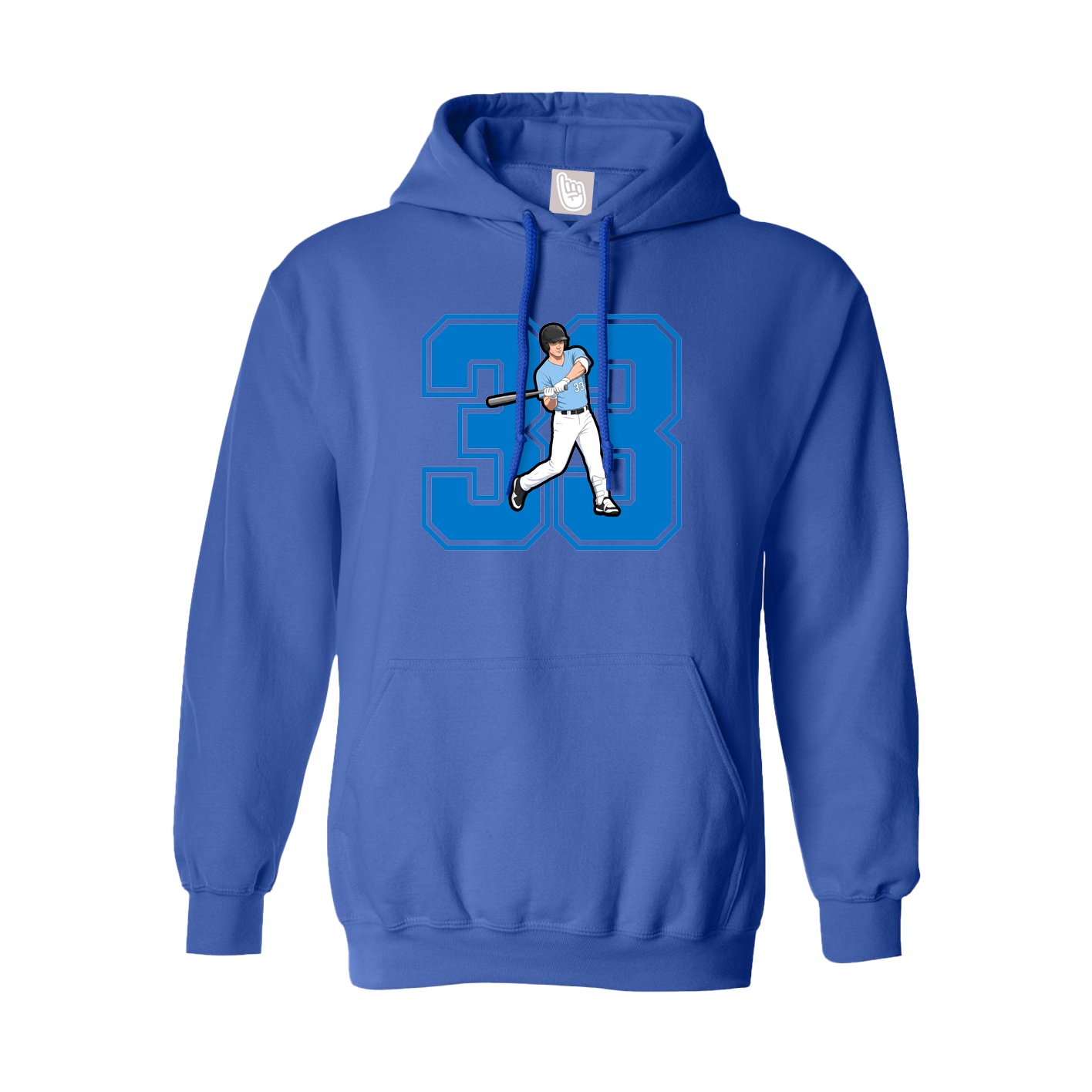 Youth Hoodie — Number in Royal