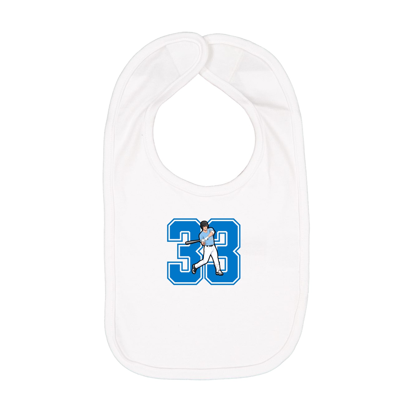 Infant Bib — Number in White