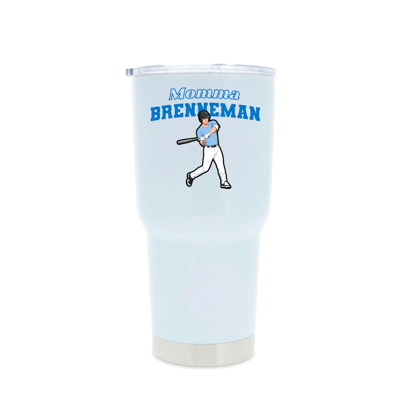 30oz Stainless Steel Tumbler — Mothers Day Block in White