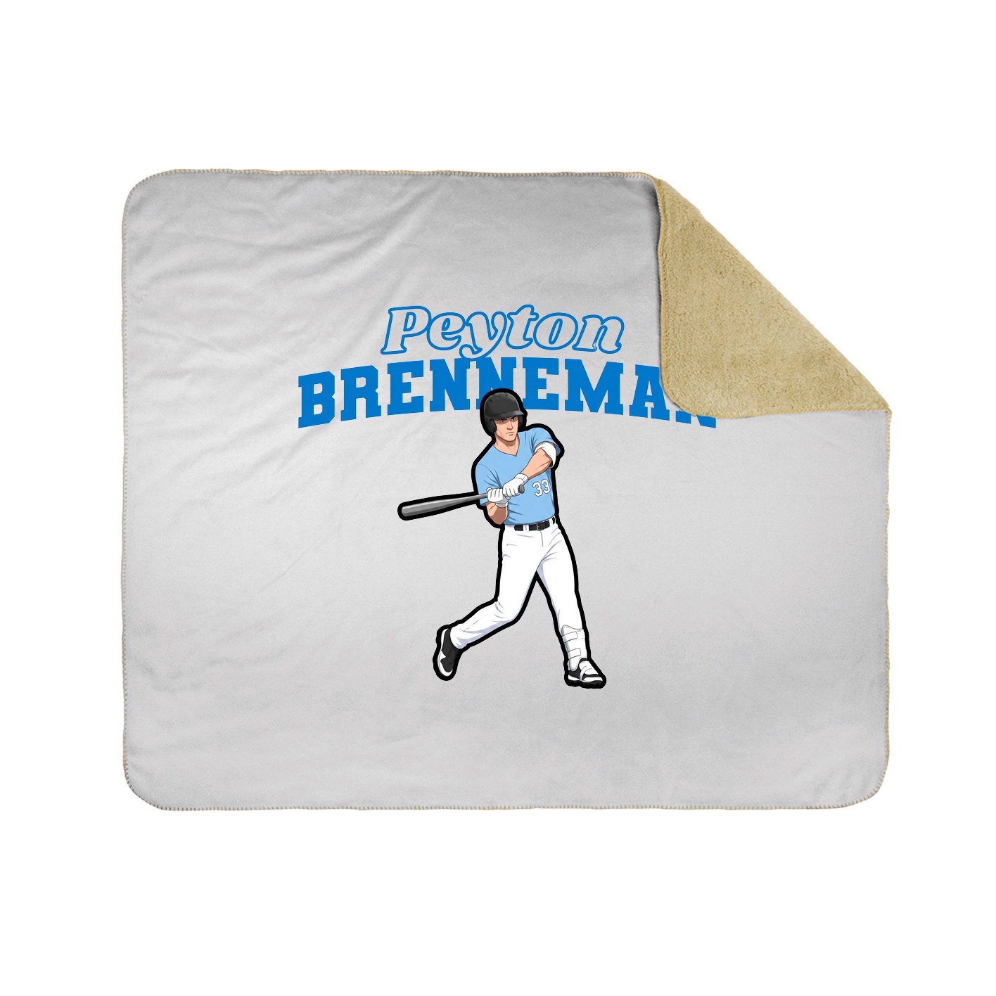 Throw Blanket — Name Arch in White