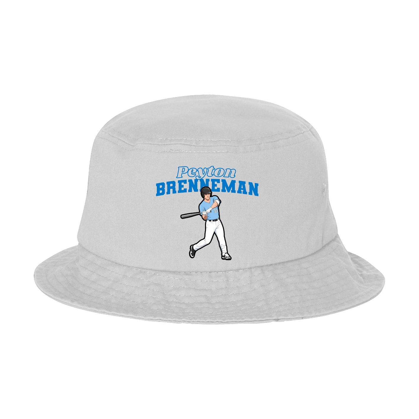 Bucket Cap — Name Arch in White