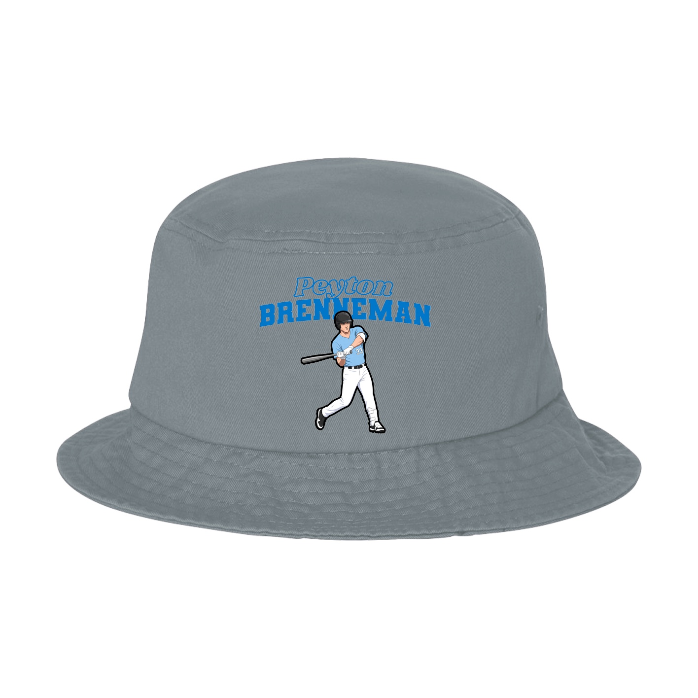 Bucket Cap — Name Arch in Grey