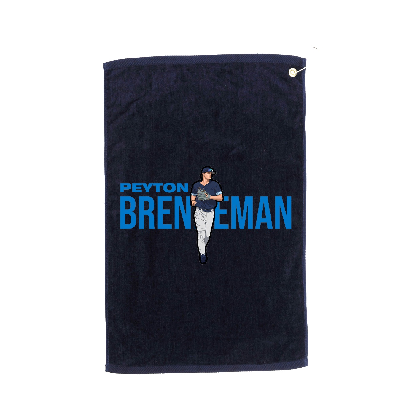 Golf Towel — Player Name in Navy
