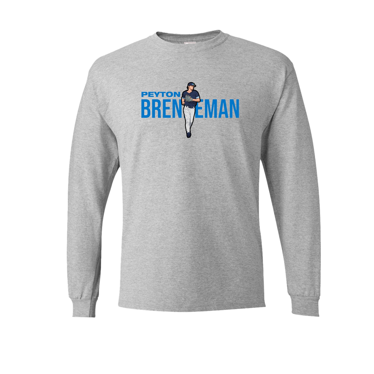 Long Sleeve Tee — Player Name in Grey