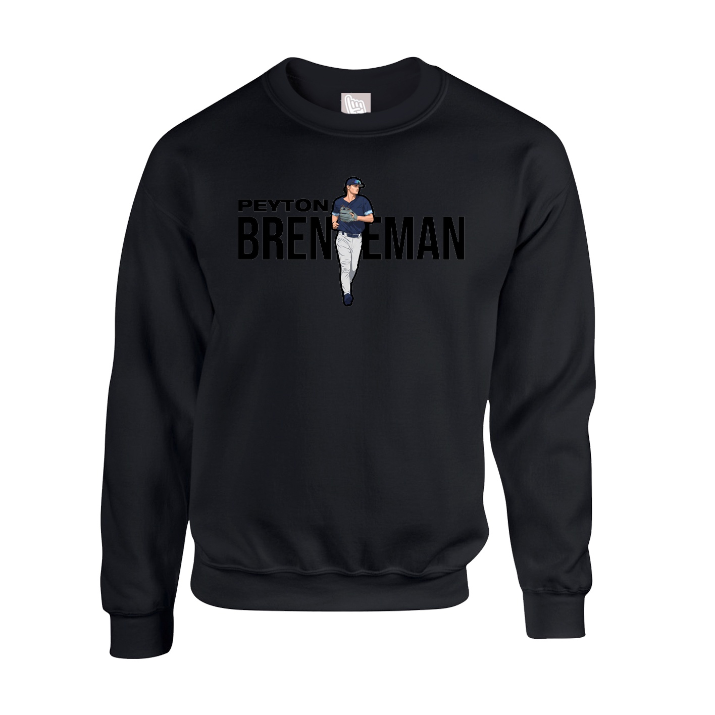 Fleece Crew — Player Name in Black