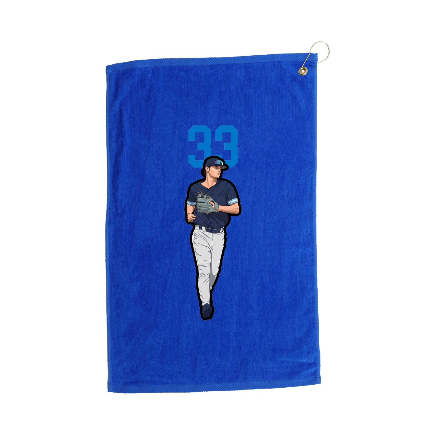 Golf Towel — Number Top in Royal