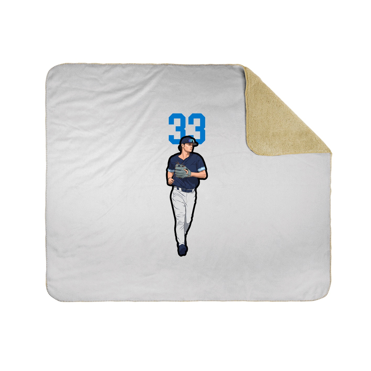 Throw Blanket — Number Top in White