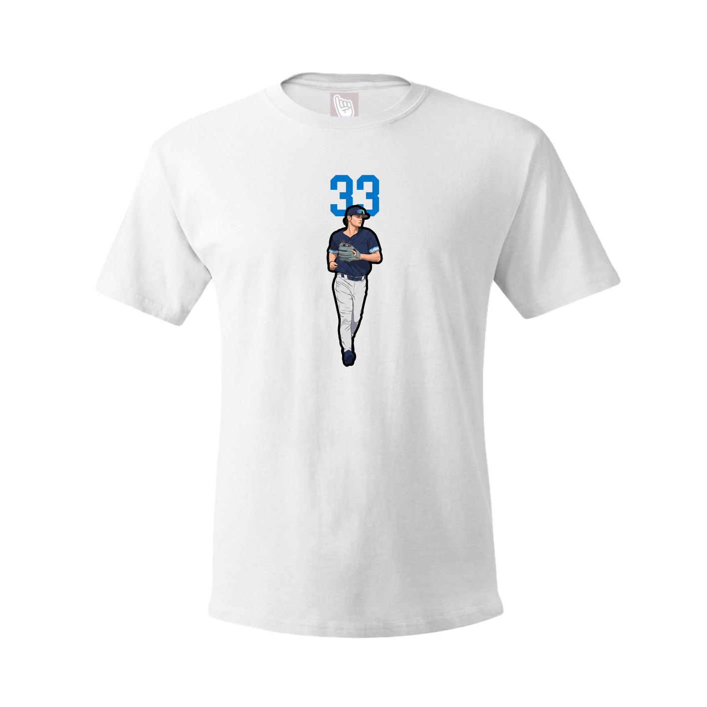 Youth Tee — Number Top in White