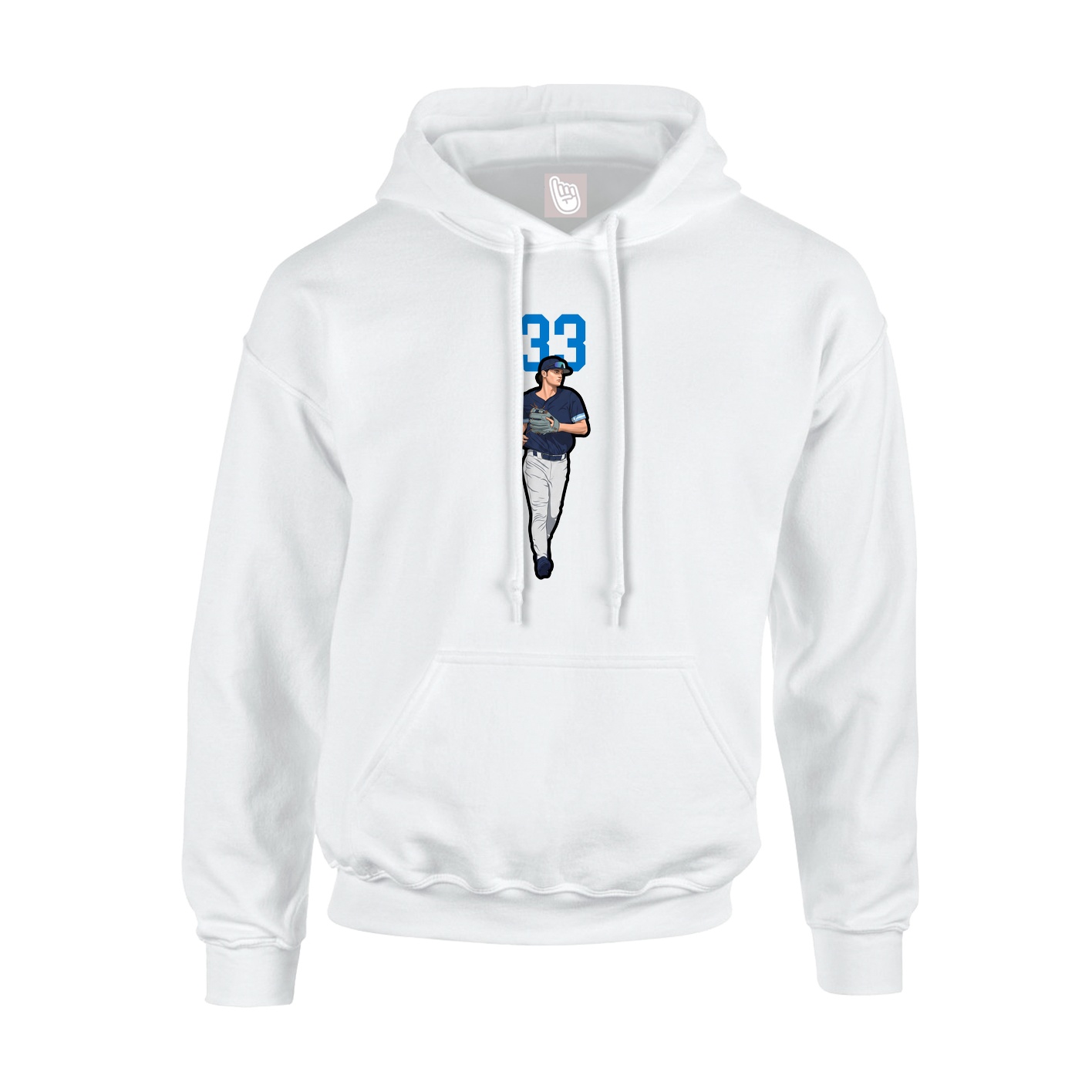 Hoodie — Number Top in White