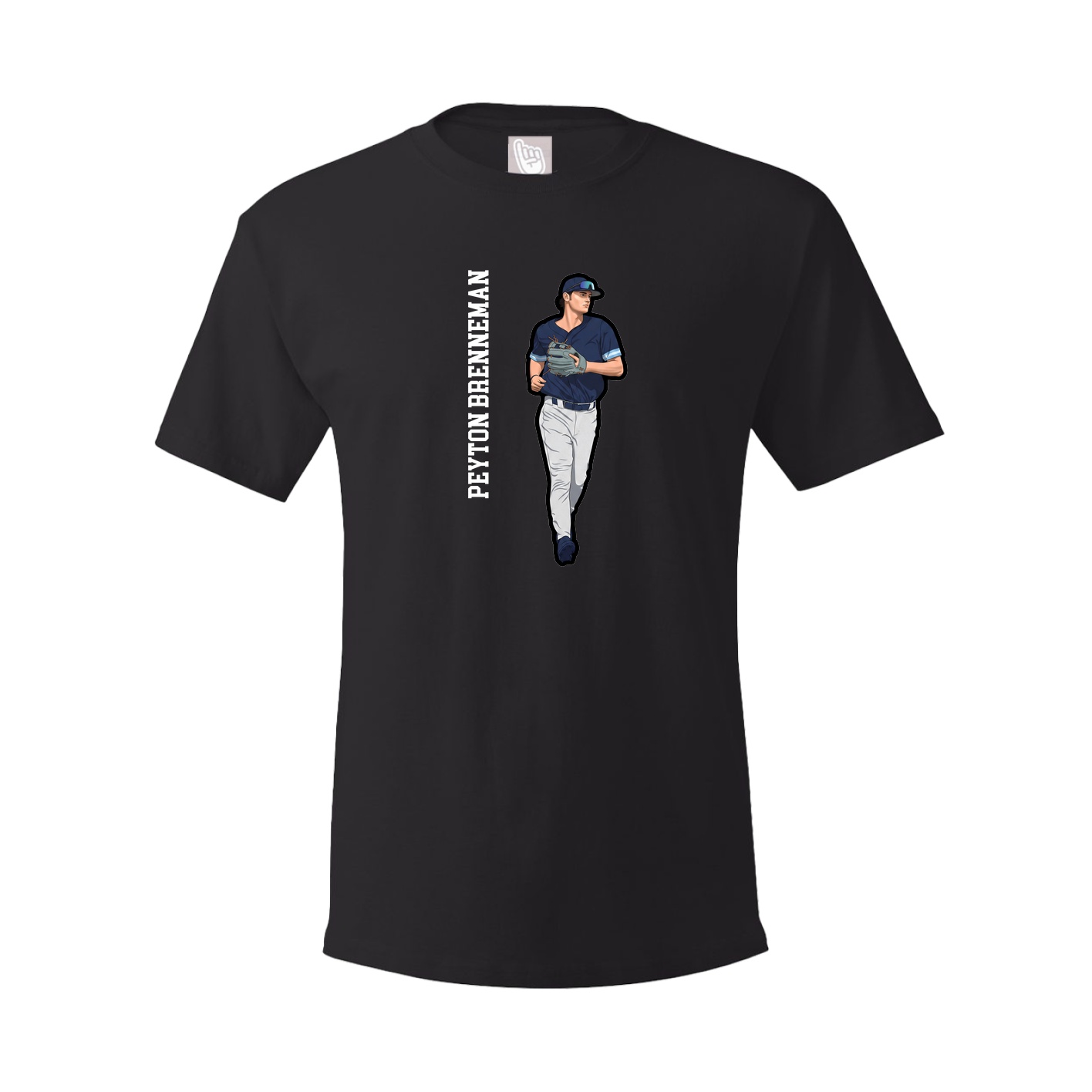 Youth Tee — Name Vertical in Black