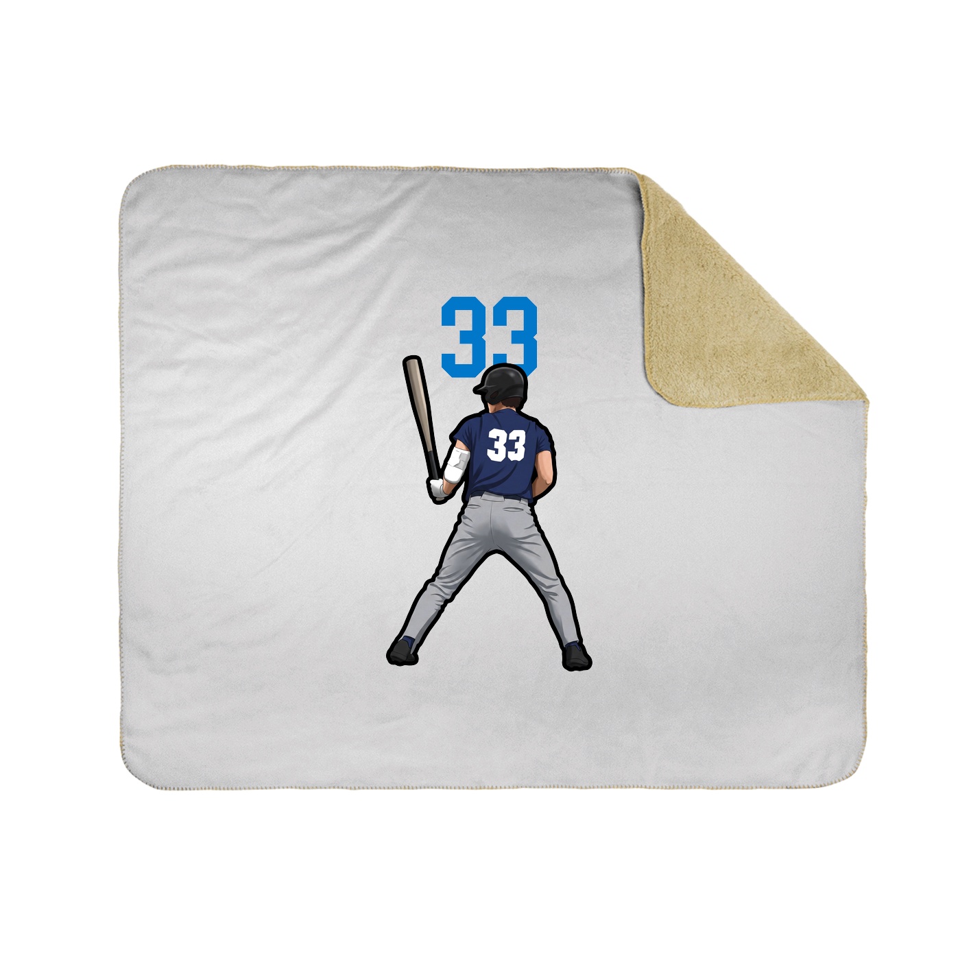 Throw Blanket — Number Top in White