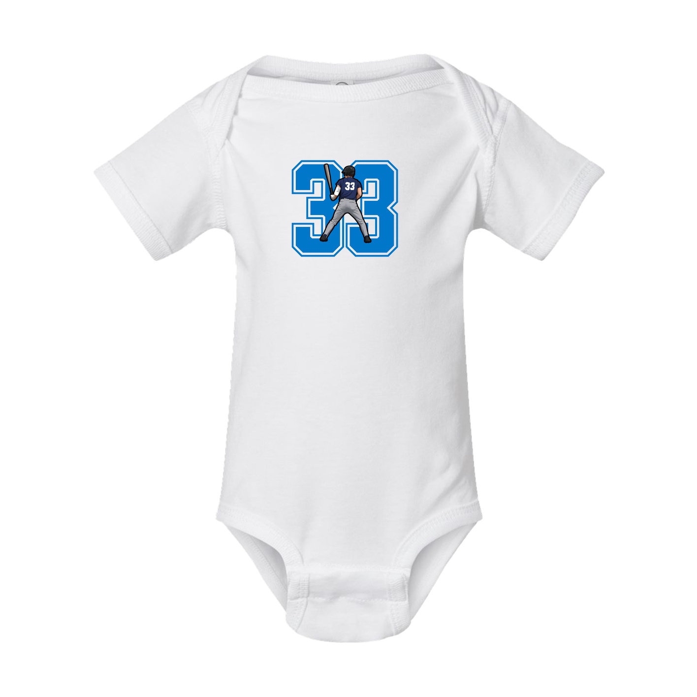 Baby Onesie — Number in White
