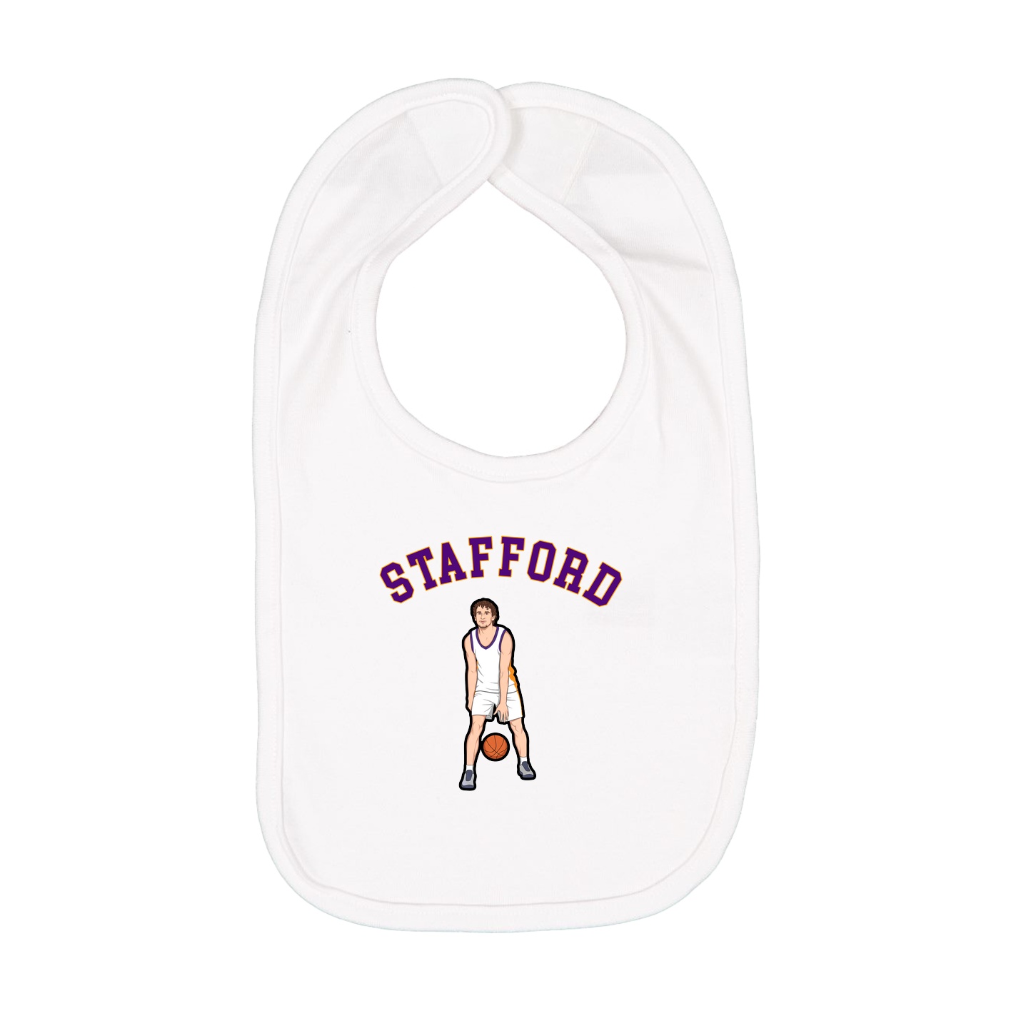 Infant Bib — Shirsey Arch in White