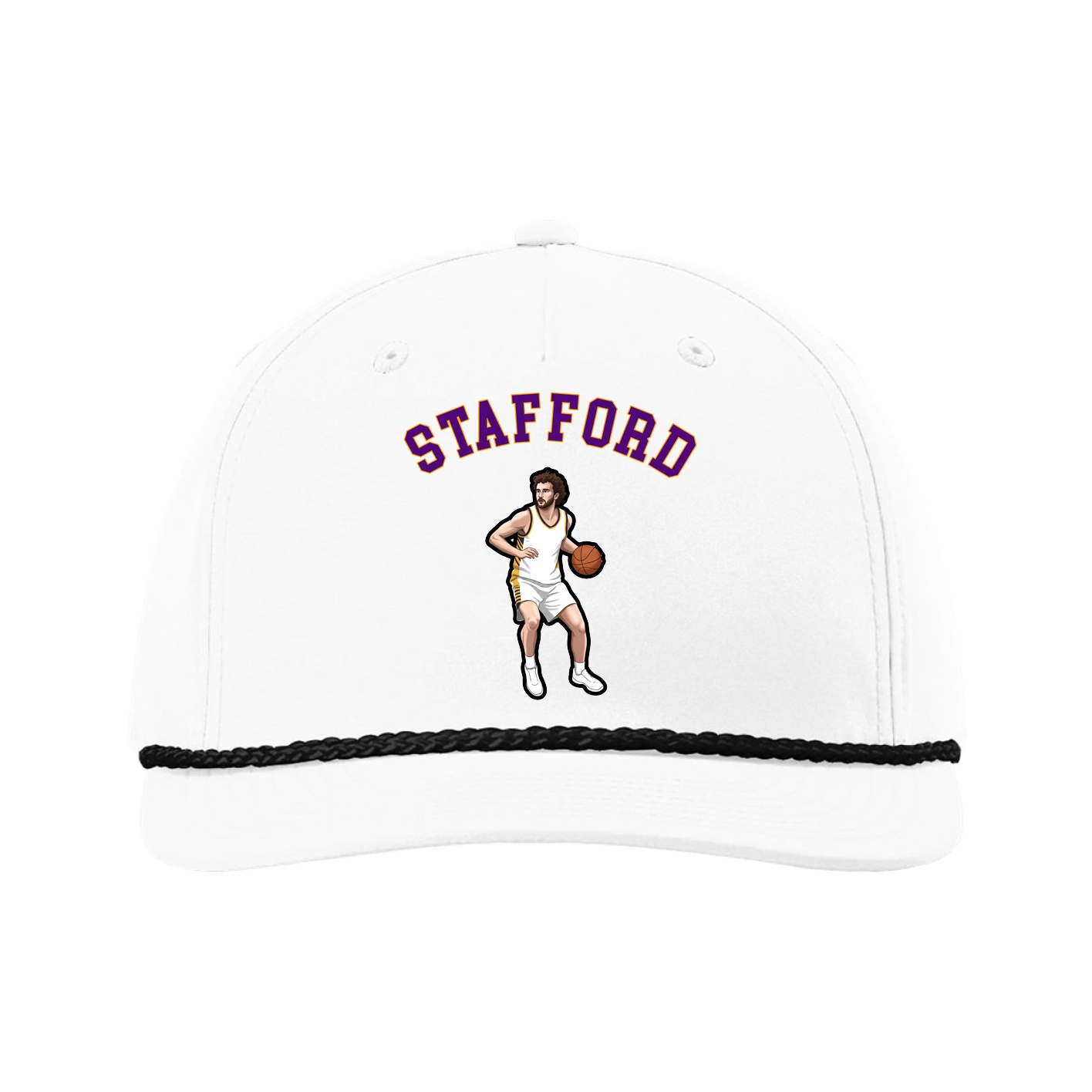 Five-Panel Classic Rope Cap — Shirsey Arch in White