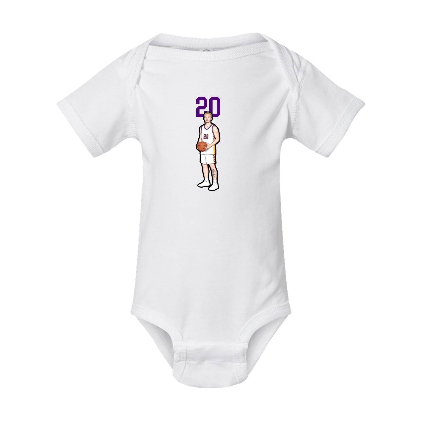 Baby Onesie — Number Top in White