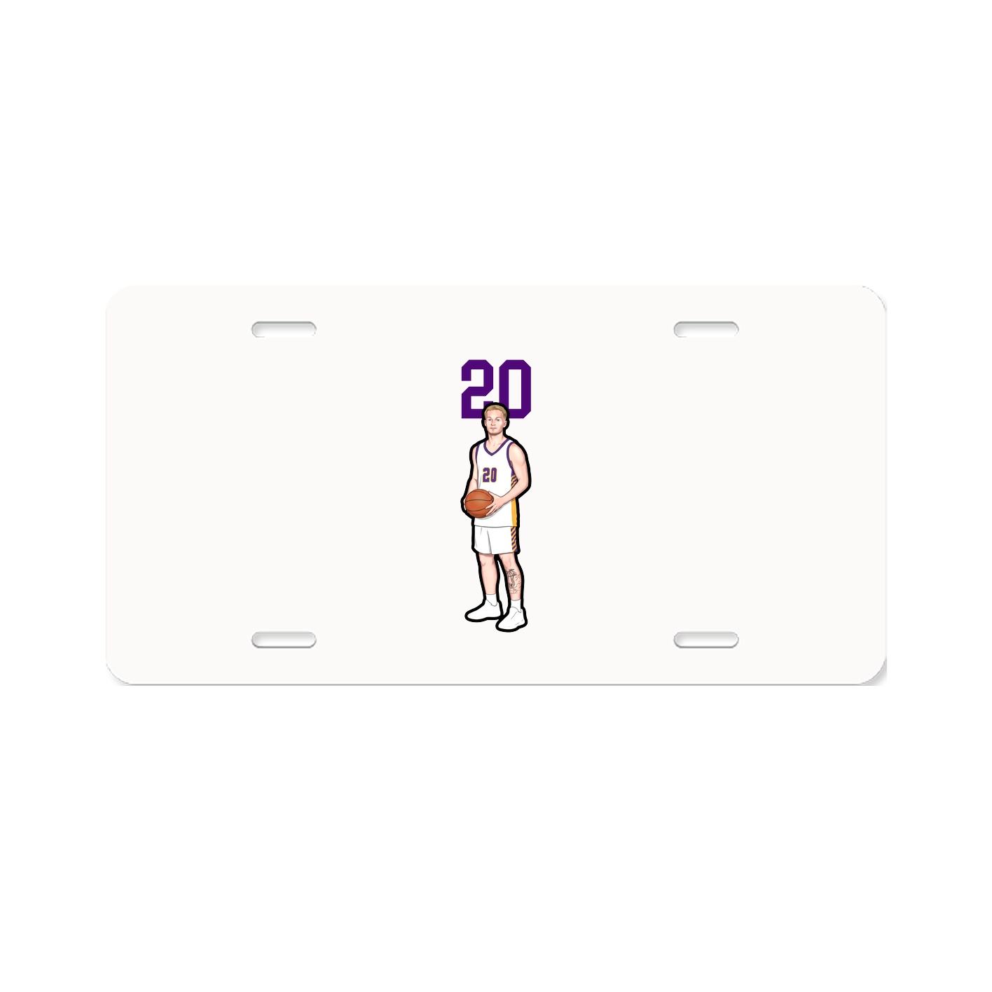 License Plate — Number Top in Classic