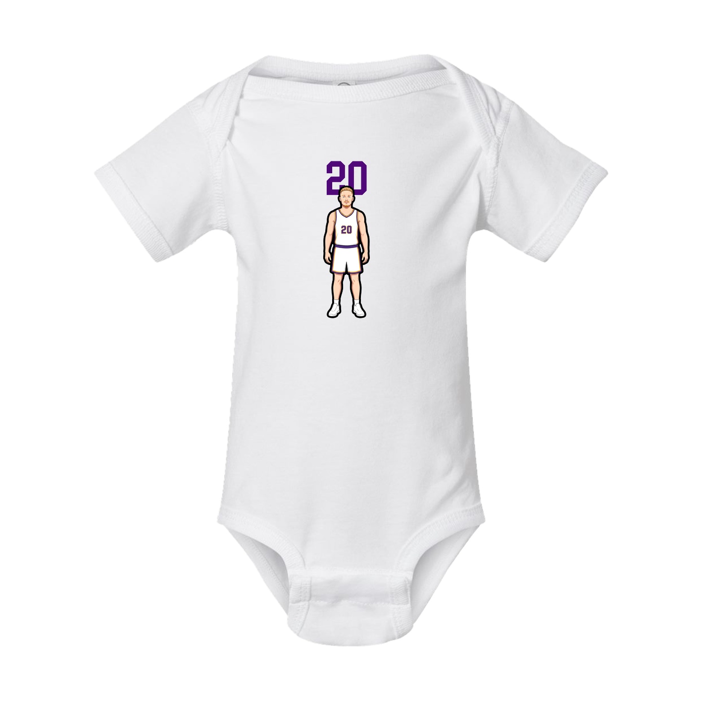 Baby Onesie — Number Top in White