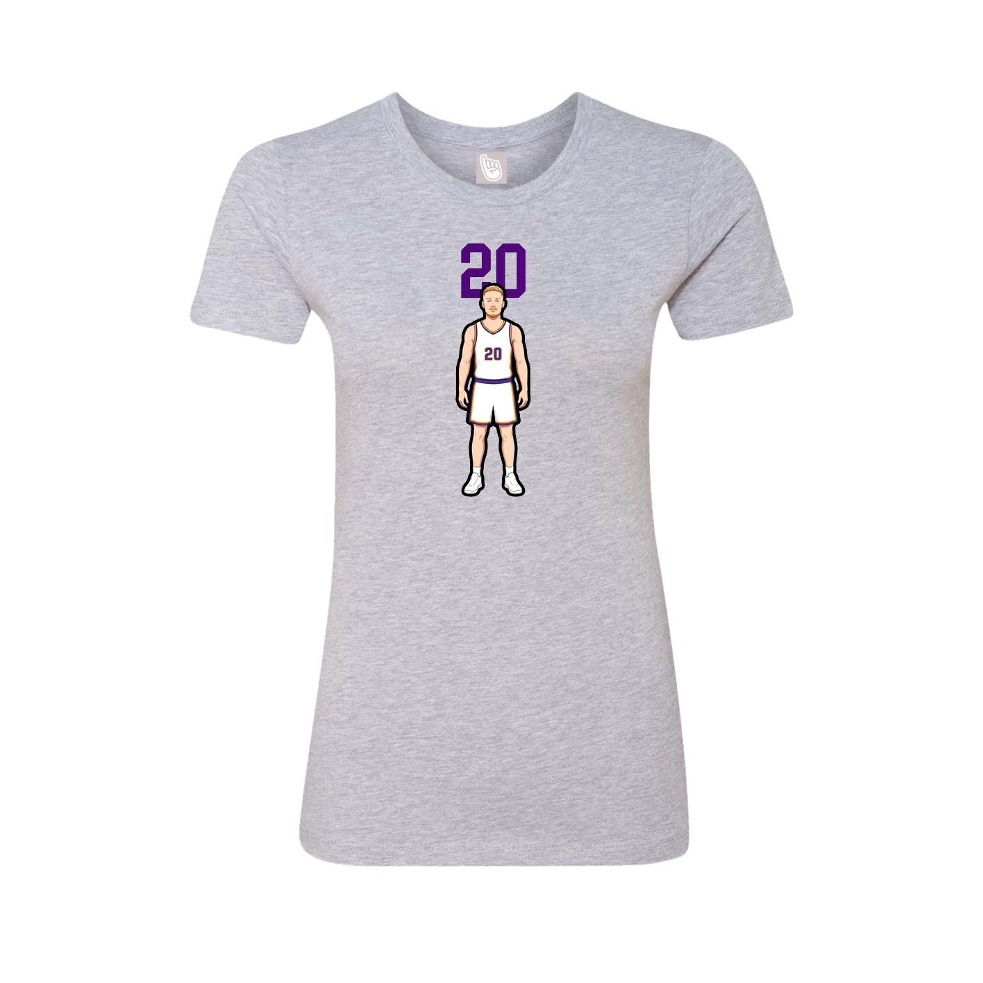 Womens Tee — Number Top in Grey