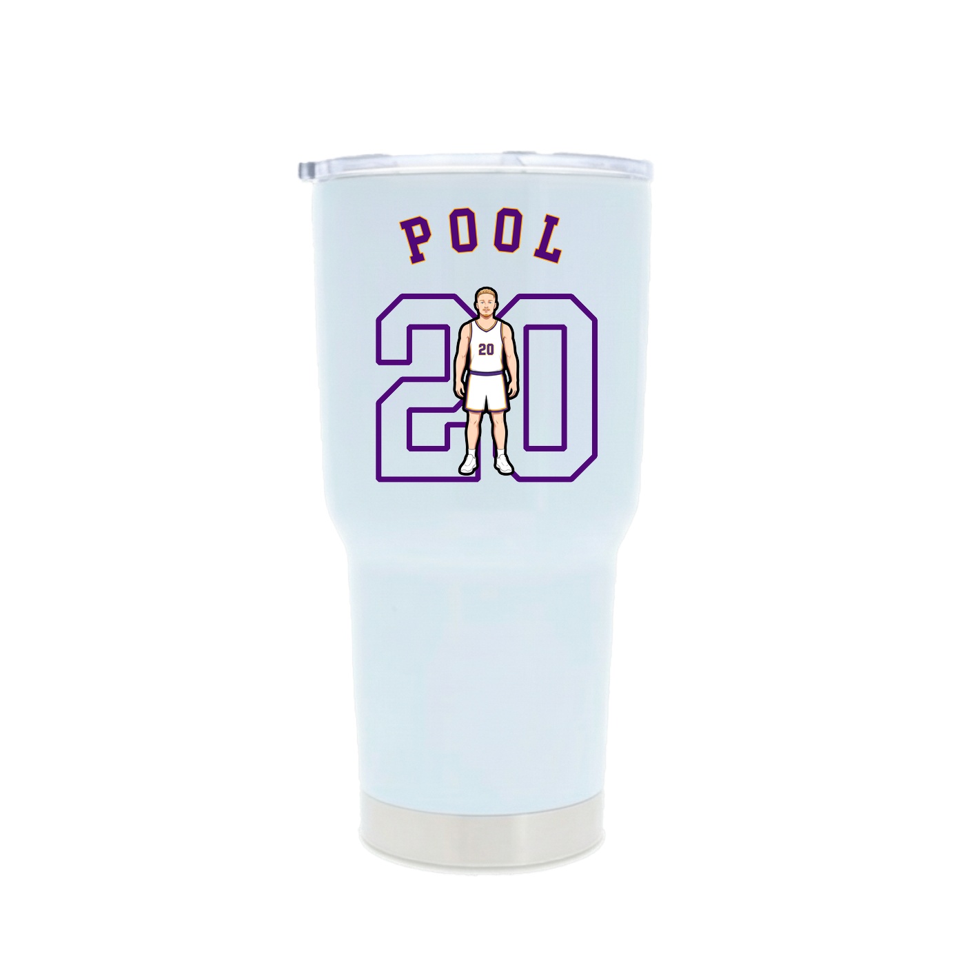 30oz Stainless Steel Tumbler — Shirsey Arch in White