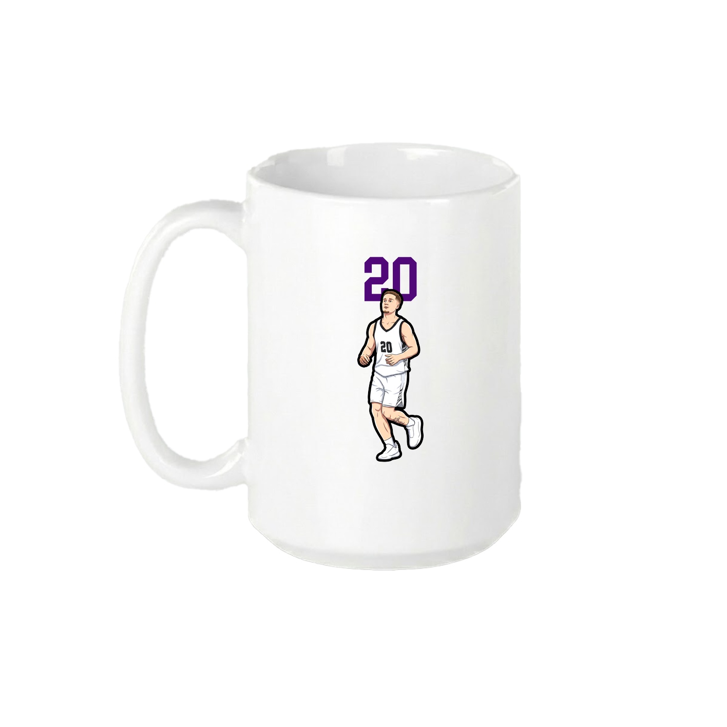 15oz Coffee Mug — Number Top in White