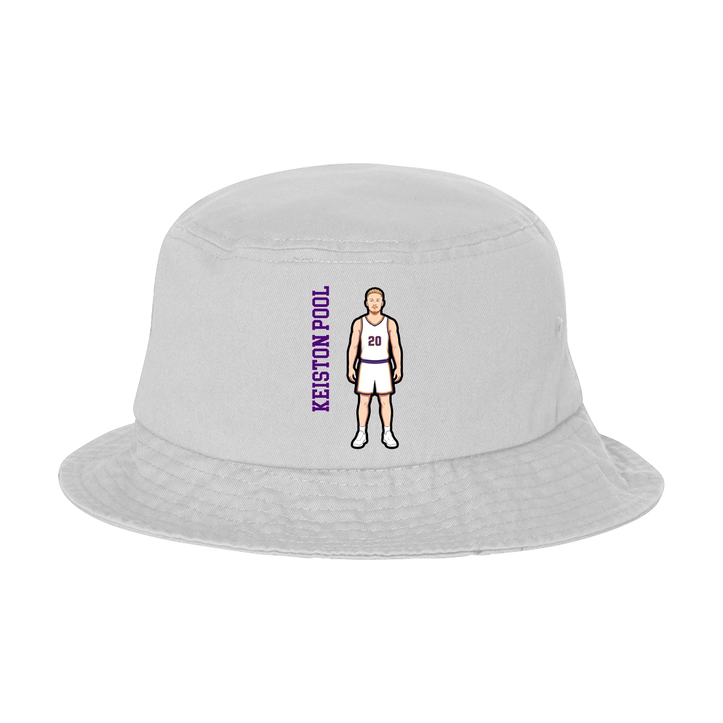 Bucket Cap — Name Vertical in White