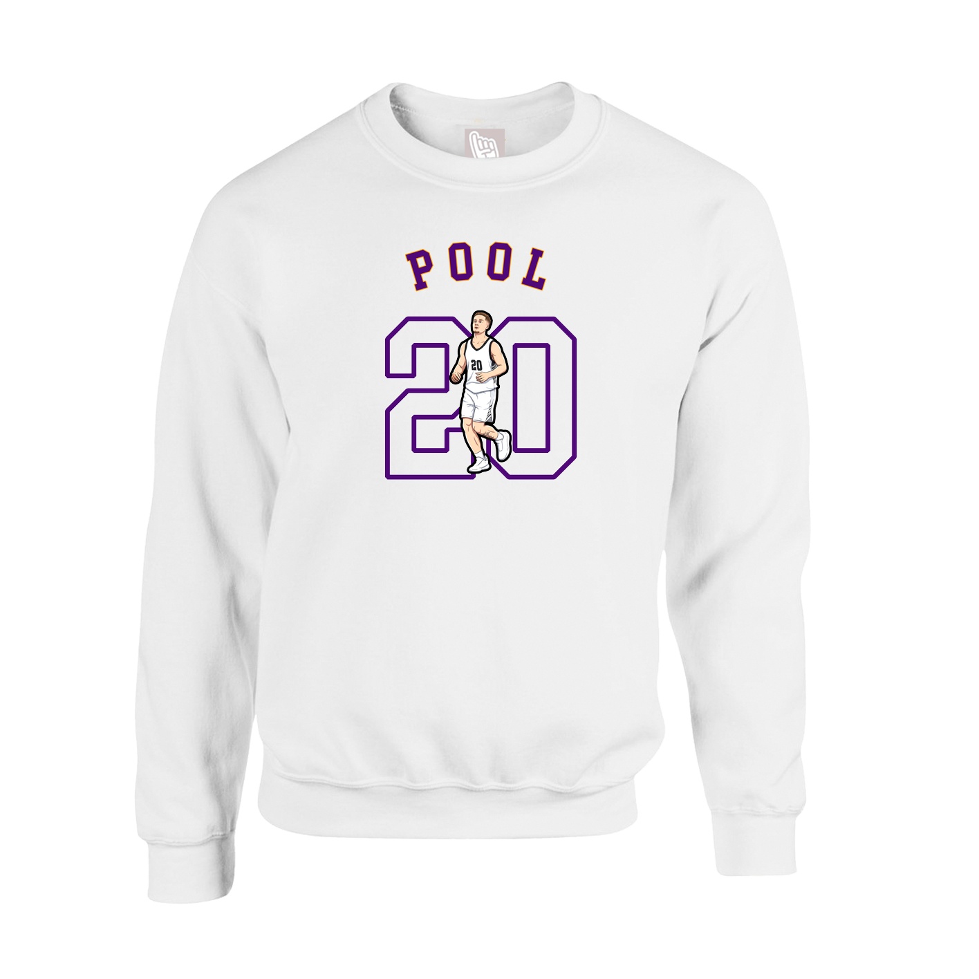 Fleece Crew — Shirsey Arch in White